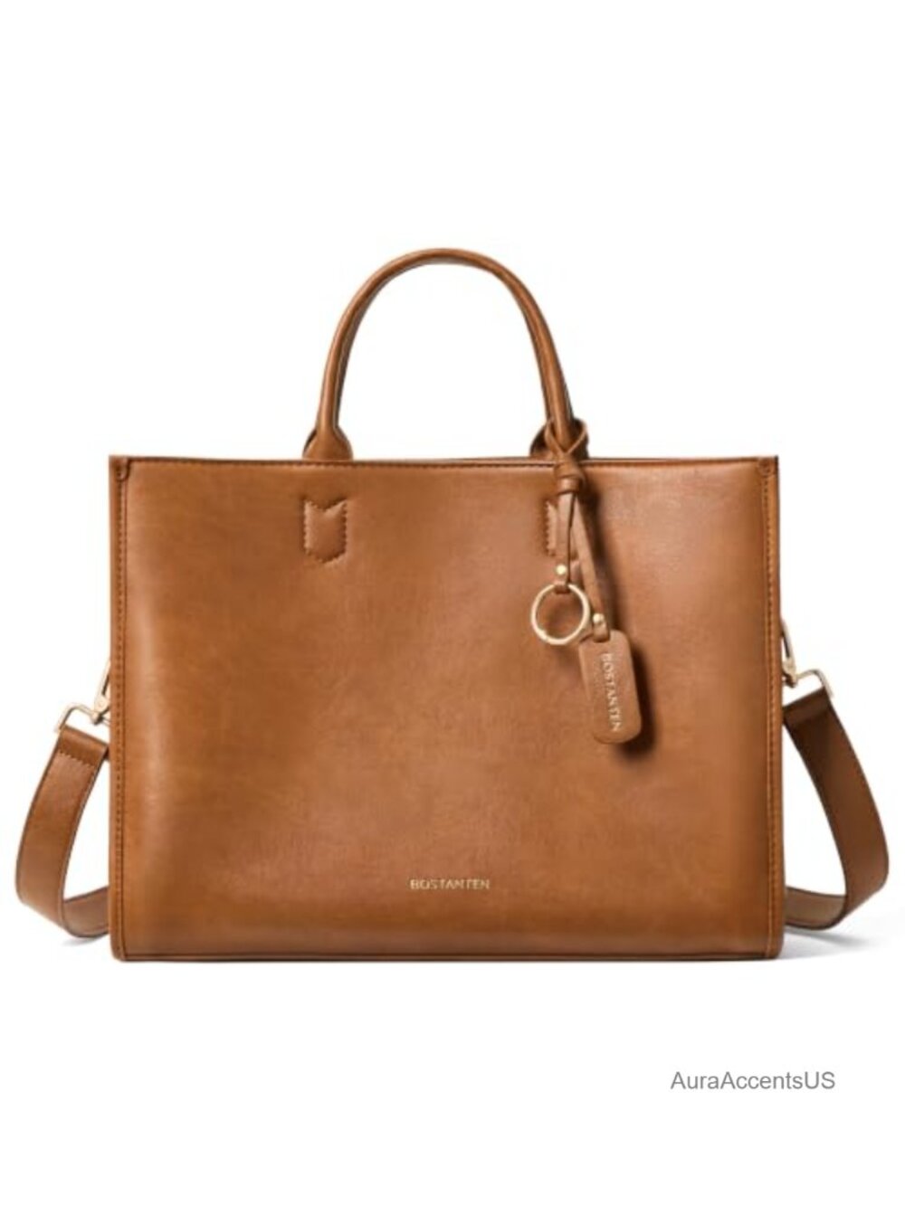 Vegan Leather Satchel Purse Top Handle Crossbody Work Bag